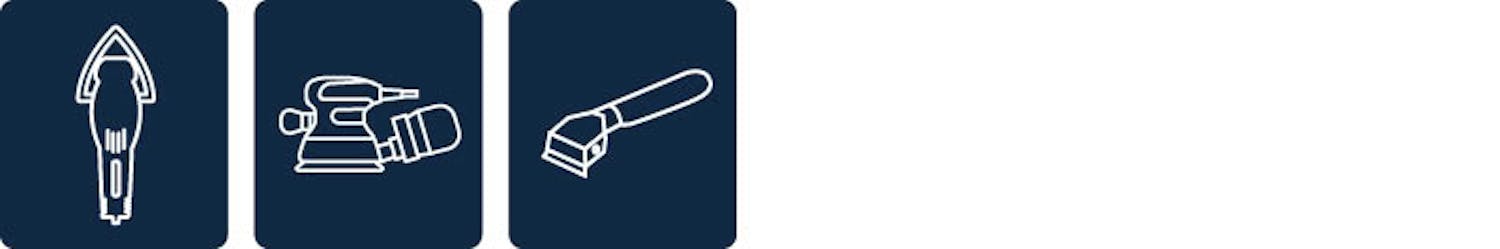 Slibning af bordplade Slibning af bordplade